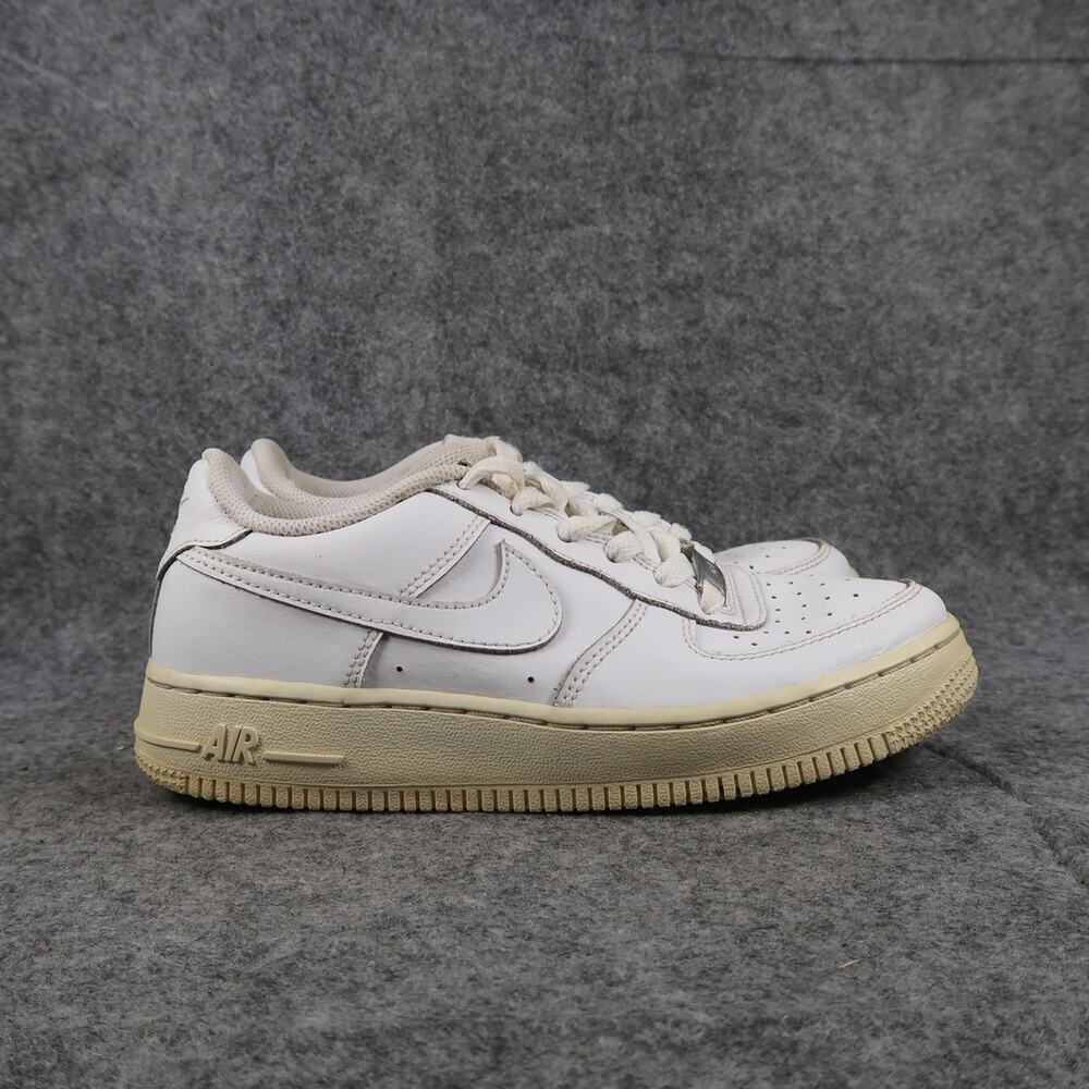 Nike Shoes Kids 4 Air Force 1 Sneakers Trainer Casual Lace Up White Active Youth